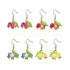 Boucles d'oreilles en verre rond&nbsp;EJEW-JE06760