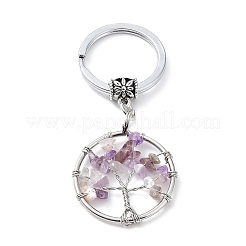 Natürlicher Amethyst keychain&nbsp;KEYC-E023-03H
