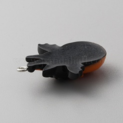 Pendentifs en résine opaque&nbsp;LS-RESI-WH0001-04G