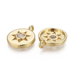 Pendentifs en laiton zircon cubique transparent&nbsp;KK-F821-23G