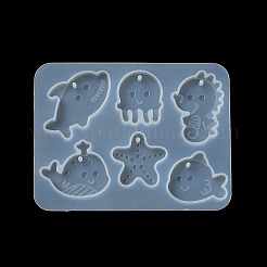 Moule en silicone pour pendentif étoile de mer/baleine/poulpe&nbsp;X1-DIY-K073-09A