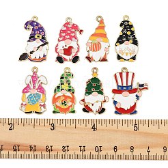 16pcs 8 styles de pendentifs en émail en alliage&nbsp;ENAM-FP0003-11