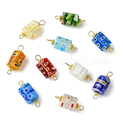 30 breloque connecteur en verre millefiori faite à la main&nbsp;PALLOY-YW00113