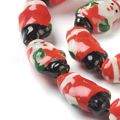 Handgemachte porzellan weihnachten weihnachtsmann perlen stränge&nbsp;PORC-G006-18