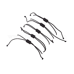 5 pz 5 stili braccialetti di perline intrecciate in ossidiana naturale&nbsp;BJEW-JB11681-01