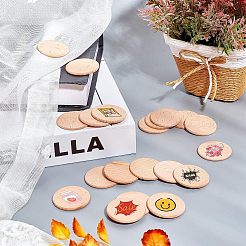 Pièces rondes en bois de hêtre&nbsp;LS-WOOD-WH0101-32B
