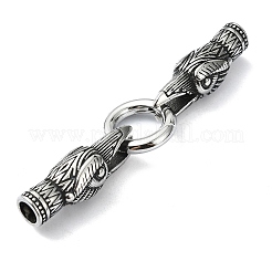 Anillos de resorte de acero inoxidable 304 de estilo tibetano&nbsp;FIND-Z046-04AS-03