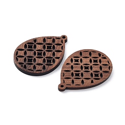 Pendentifs découpés au laser en bois de noyer&nbsp;WOOD-Q051-04J