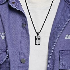 Hundemarken-Kreuzanhänger-Halsketten aus Edelstahl 304 für Herren&nbsp;WG6920A-02