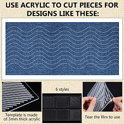 6 Stück transparente Acryl-Vorlagen in 6 Stilen&nbsp;DIY-BC0014-17