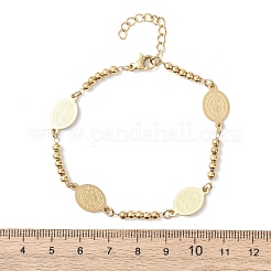 Religion 304 Edelstahl-Gliederarmbänder&nbsp;BJEW-F524-04A-G