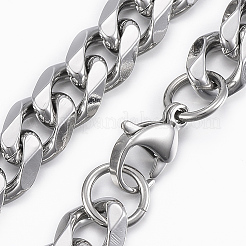 201 Sets aus Halsketten und Armbändern aus Edelstahl mit Panzerkette&nbsp;SJEW-L186-02P-A