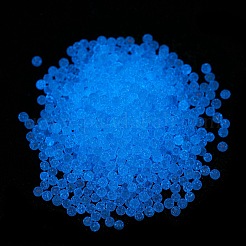 Cuentas redondas de semillas de vidrio transparente luminosas&nbsp;GLAA-F124-D10-A