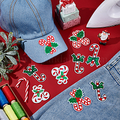 18 Stück 3 Stile Weihnachtsstickgarn zum Aufbügeln/Aufnähen&nbsp;PATC-NB0001-47