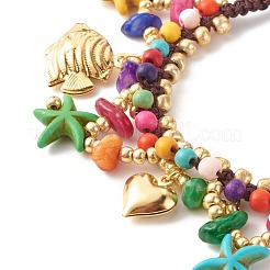 Bracciale con perline intrecciate a tema animale dell'oceano&nbsp;X-BJEW-JB07285
