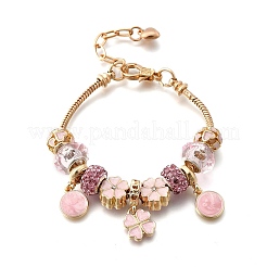 Pulseras con dijes de cuentas europeas de esmalte de aleación&nbsp;BJEW-F495-01G