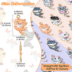 Pendenti in smalto in lega 30 pz 6 colori&nbsp;FIND-CJ0001-83