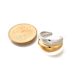 Offene Manschettenringe aus 304 Edelstahl für Unisex&nbsp;RJEW-R010-06G&S