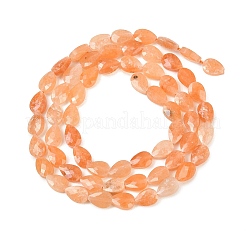 Natürliche orangefarbene Aventurin-Perlenstränge&nbsp;G-A303-A02-01