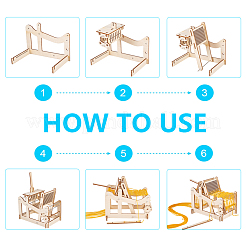 Kits de métier à tisser en bois bricolage&nbsp;DIY-WH0157-27