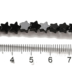 Fili di perline di onice nero naturale (tinti e riscaldati).&nbsp;G-G085-B44-02