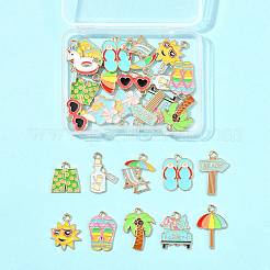 28 colgante de aleación de esmalte con temática de vacaciones en la playa&nbsp;ENAM-FS0003-35