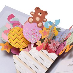 Rechteckige 3D-Pop-up-Blumenstrauß-Papiergrußkarte&nbsp;TH-K001-02C