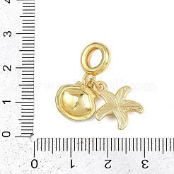 Messing Dodger blau Emaille europäischen Anhänger Charms&nbsp;KK-I352-24G