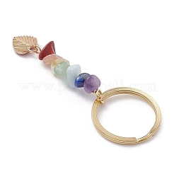 Porte-clés de puce de pierre précieuse de chakra&nbsp;KEYC-JKC00517