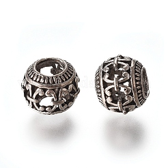 Tibetischer Stil Metall europäischen Großlochperlen&nbsp;MPDL-R019-10