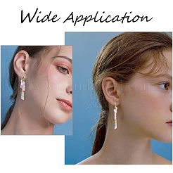 6 paire de boucles d'oreilles créoles en acier inoxydable 304 de 3 couleurs&nbsp;STAS-UN0039-25