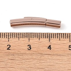 Ionenplattierung (IP) Säule 304 Edelstahl Bajonett Halskette Verschlüsse&nbsp;STAS-O035-05RG