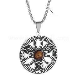 Colliers pendentifs fleur de vie en acier inoxydable 201&nbsp;WG7C937-01