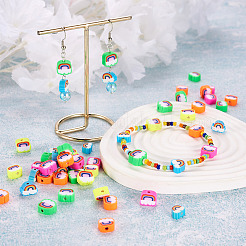 100pcs 5 Art handgemachte Polymer-Ton-Perlen&nbsp;FIND-FW0001-33