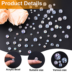 500pcs 5 Arten transparente Acrylperlen&nbsp;MACR-YW0004-02