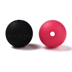 Perline acriliche siliconiche imitate in stile gommato&nbsp;MACR-T048-01B-03
