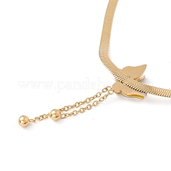 3D-Schmetterling mit Kette&nbsp;LS-NJEW-G074-43G