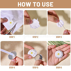 DIY-Kits zur Herstellung von Kuppelbroschen aus Eisen&nbsp;DIY-CA0007-04