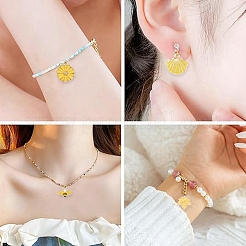 18pcs 9 styles de pendentifs en émail en alliage&nbsp;ENAM-YW0006-51