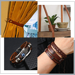3 rouleau de ruban en cuir PU brillant de 3 styles&nbsp;DIY-GF0008-59