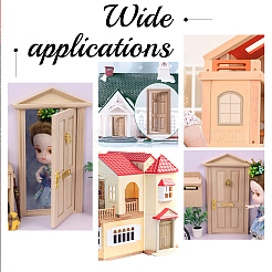 2 pz 2 decorazioni per la casa in legno naturale&nbsp;DJEW-PH0001-10