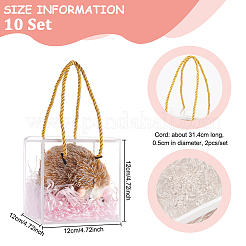 Transparente Geschenkbox aus PET-Kunststoff&nbsp;OBOX-WH0016-05A