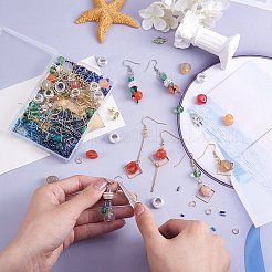 Kit de fabricación de aretes colgantes de piedras preciosas de diy&nbsp;DIY-SZ0009-75