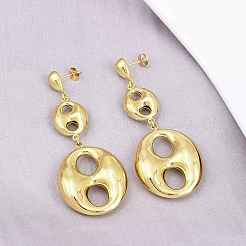 Boucles d'oreilles pendantes en acier inoxydable 304&nbsp;EJEW-P325-04E-G