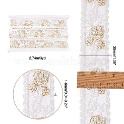 Blumenmuster Spitzenstickerei Organzabesatz&nbsp;OCOR-FG0001-30