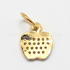 Micro cz ottone spianare zirconi fascino della mela&nbsp;ZIRC-L018-06G