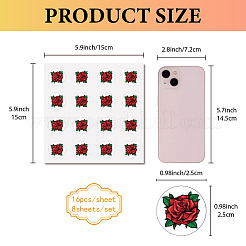 8 foglio di adesivi per foto autoadesivi impermeabili in plastica&nbsp;DIY-WH0428-088