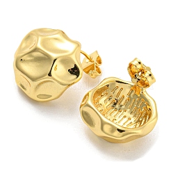Boucles d'oreilles clous demi-rondes&nbsp;EJEW-G355-12G