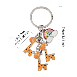 Porte-clés girafe en alliage émaillé&nbsp;KEYC-YW00169-01