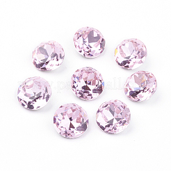 Cabochons de strass pointu dos et dos plaqué en verre&nbsp;RGLA-J012-8mm-223